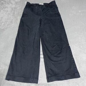 Everlane Pants Womens 8 Wide Leg Chino Black Trousers Baggy Pockets